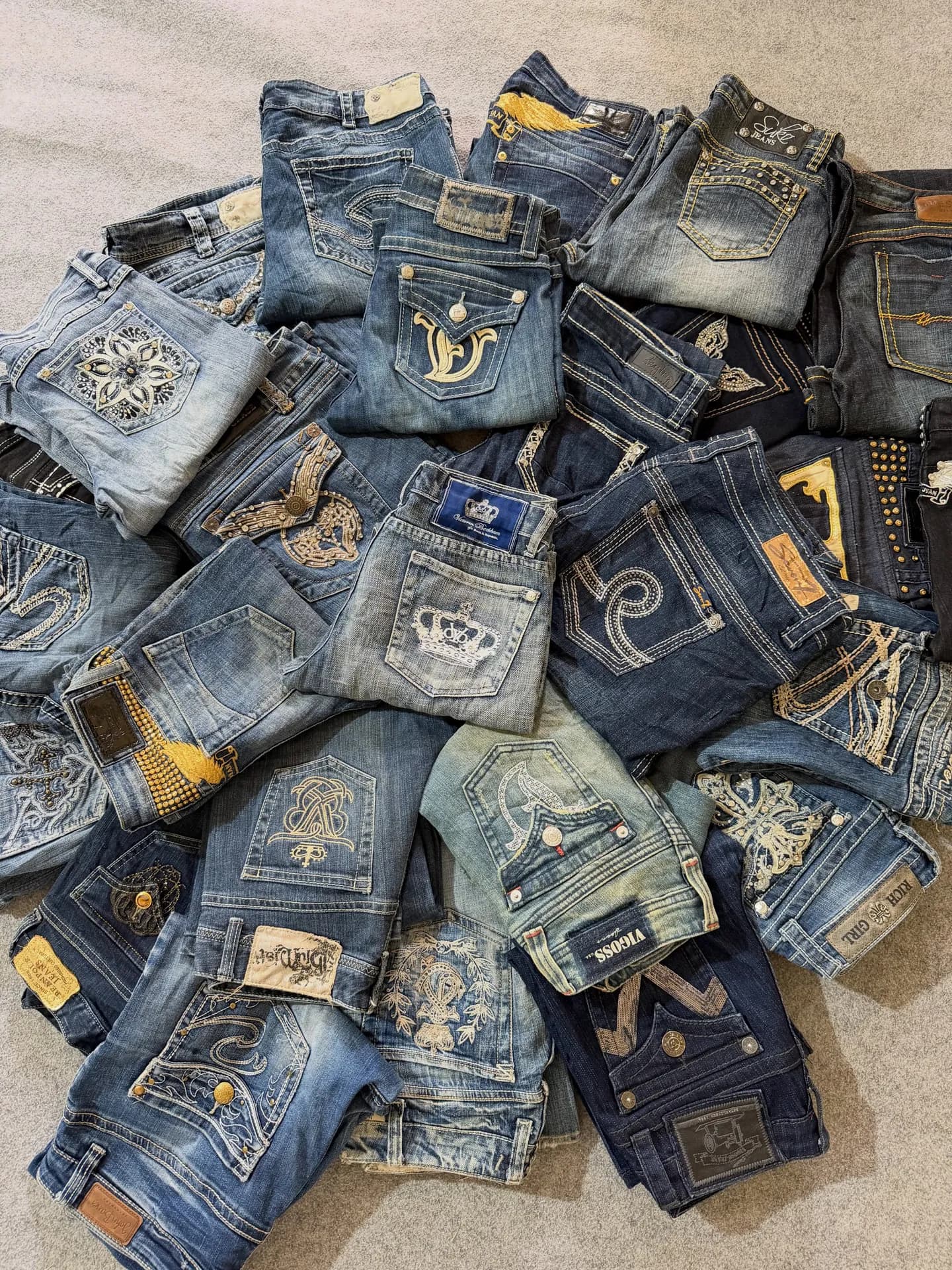 Y2K Emblished Women Embroidery Jeans Bootcut