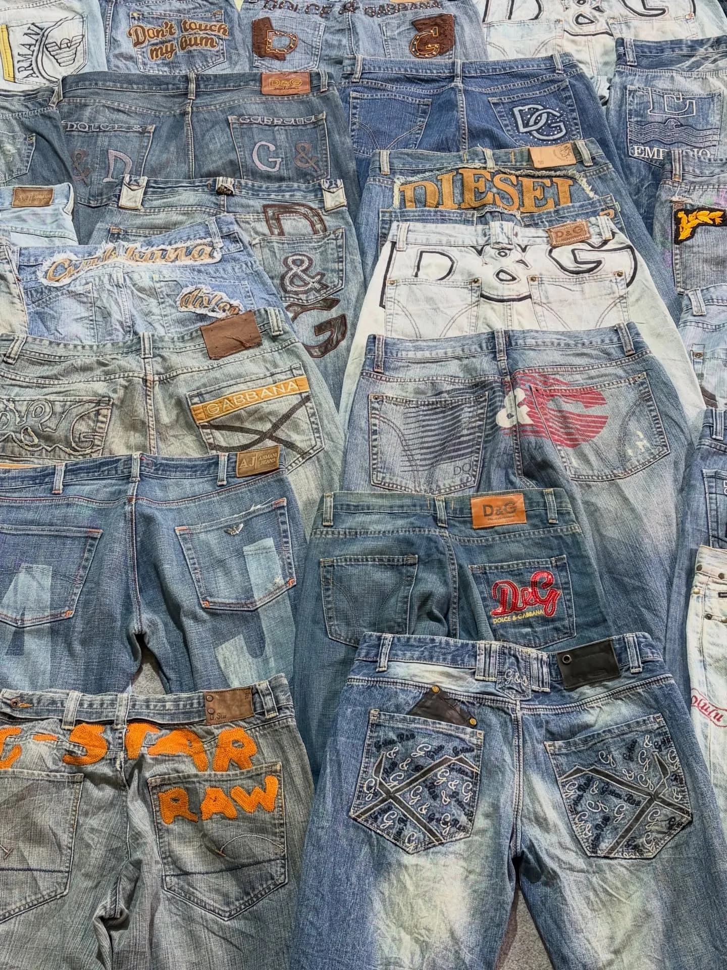 Armani D&G Printed and. Baggy Jeans