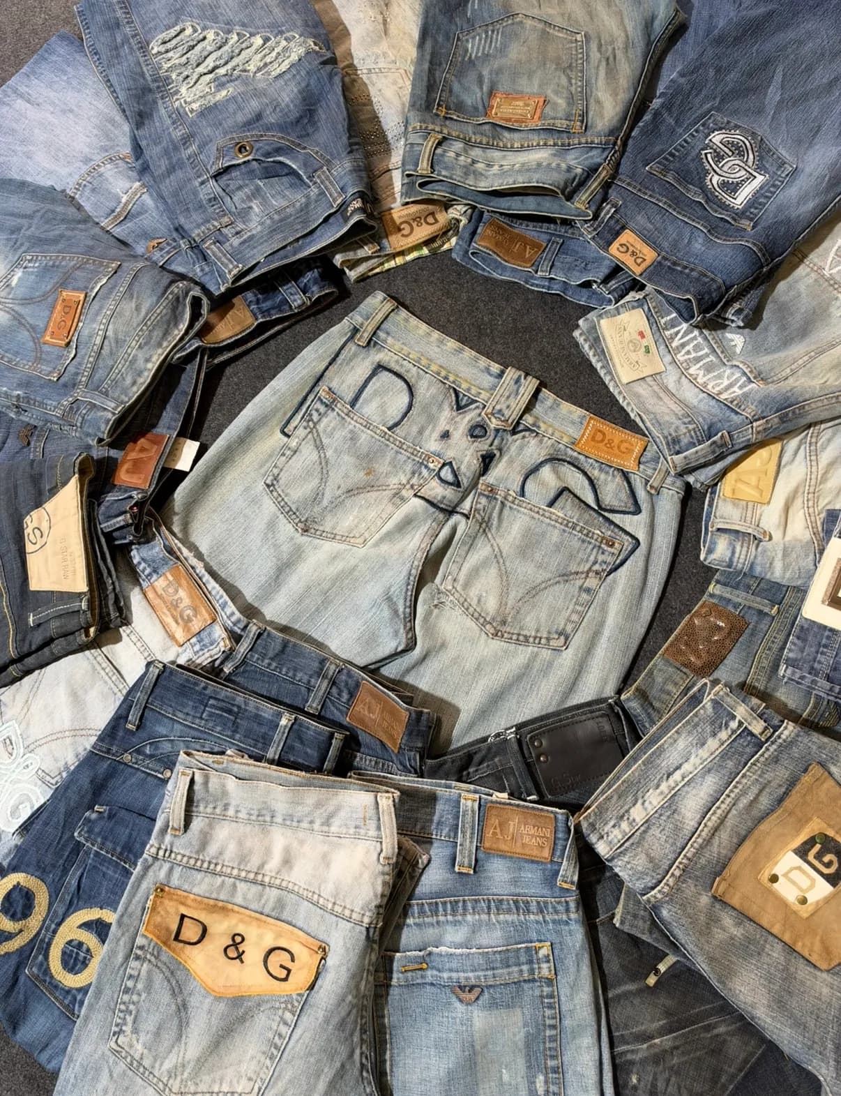 Armani Dolce Gabbana Baggy Jeans Mix Jeans