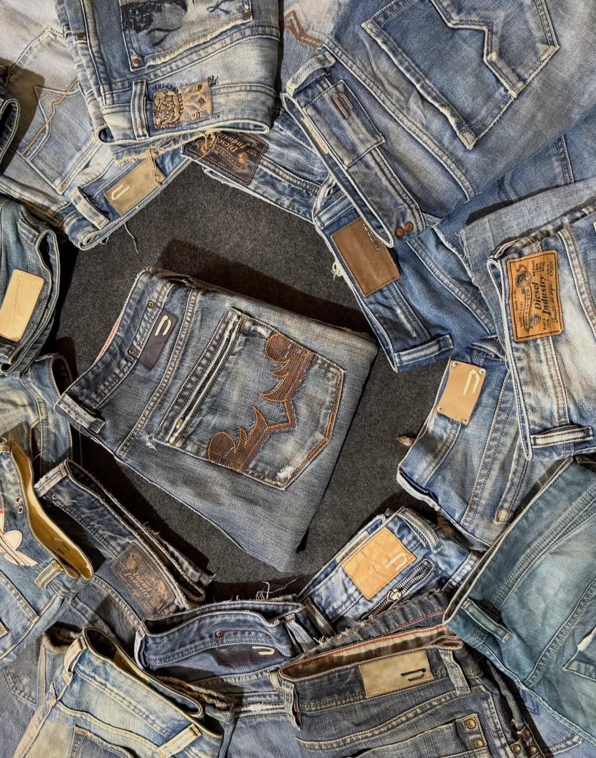 Diesel Bootcut Faded Jeans